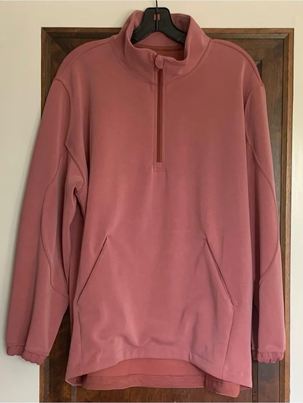 Lululemon Softstreme Half Zip Pullover Dusty Rose Size XL Excellent Condition
